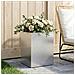 Vaso da giardino Argento 40 x 30 x 50 cm Acciaio zincato - Foto miniatura 2