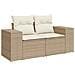 Set di divani 6 pz Beige e Bianco Crema - Foto miniatura 2