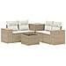 Set di divani 6 pz Beige e Bianco Crema - Foto miniatura 1