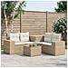 Set di divani 6 pz Beige e Bianco Crema - Foto miniatura 10