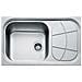Lavello 860x500 Mm Big Bowl 1 Vasca + Gocc. Dx Inox Spazzolato Cod. 1561 202 - 1561202 - Foto miniatura 1