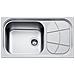 Lavello 860x500 Mm Big Bowl 1 Vasca + Gocc. Dx Inox Spazzolato Cod. 1561 202 - 1561202 - Foto miniatura 3