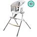 Beaba 912.598 Seggiolone Up & Down, Ergonomico, Evolutivo, Con Ripiano Rimovibile 6 Altezze Regolabili, Comodo, Di Design, Materiali Robusti, Prodotto In Francia, Grigio / Bianco - Foto miniatura 8
