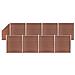 Pannelli Recinzione 8 Quadrati 1 Inclinato 1484x186cm Marrone - Foto miniatura 1