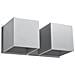 Lampada Da Parete Twin Square Up & Down Grigio G9 - Foto miniatura 2