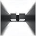 Lampada Da Parete Twin Square Up & Down Grigio G9 - Foto miniatura 6