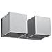 Lampada Da Parete Twin Square Up & Down Grigio G9 - Foto miniatura 1