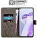 Custodia Compatibile Con Oneplus 9rt 5g In Grigio Fiore - Coperchio Protettivo In Design Floreale Con Chiusura Magnetica, Funzione Stand E Slot Per Carte - Foto miniatura 3