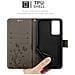 Custodia Compatibile Con Oneplus 9rt 5g In Grigio Fiore - Coperchio Protettivo In Design Floreale Con Chiusura Magnetica, Funzione Stand E Slot Per Carte - Foto miniatura 6