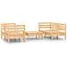 Set Divani Da Giardino 5 Pz In Legno Massello Di Pino - Foto miniatura 2