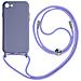 Cover Semirigida Per Iphone 7, 8, Se 2020/2022 Cordino Nylon 80 Cm Viola Chiaro - Foto miniatura 1