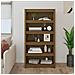 Libreria Marrone Miele 80x35x154 Cm In Legno Massello Di Pino - Foto miniatura 1