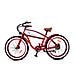 Outlaw - Rosso Metallico E Inossidabile - 250w / 10ah - Vintage Chopper E-bike - Bicicletta Elettrica Cruiser Custom Fat Bike - Foto miniatura 5