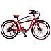 Outlaw - Rosso Metallico E Inossidabile - 250w / 10ah - Vintage Chopper E-bike - Bicicletta Elettrica Cruiser Custom Fat Bike - Foto miniatura 1
