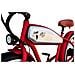 Outlaw - Rosso Metallico E Inossidabile - 250w / 10ah - Vintage Chopper E-bike - Bicicletta Elettrica Cruiser Custom Fat Bike - Foto miniatura 6