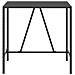 Tavolo Da Bar Con Piano In Vetro Nero 110x70x110 Cm Polyrattan - Foto miniatura 3