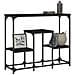 Tavolino Consolle Nero 89,5x28x76 Cm In Legno Multistrato - Foto miniatura 3