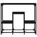 Tavolino Consolle Nero 89,5x28x76 Cm In Legno Multistrato - Foto miniatura 6