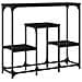 Tavolino Consolle Nero 89,5x28x76 Cm In Legno Multistrato - Foto miniatura 8