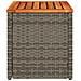 Tavolini Giardino 2pz Grigi 55x34x37 Polyrattan Legno Massello - Foto miniatura 6