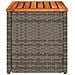 Tavolini Giardino 2pz Grigi 55x34x37 Polyrattan Legno Massello - Foto miniatura 9