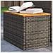 Tavolini Giardino 2pz Grigi 55x34x37 Polyrattan Legno Massello - Foto miniatura 10
