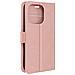 Custodia Per Iphone 15 Pro Portafoglio Funzione Supporto E Cordino, Rosa Champagne - Foto miniatura 1
