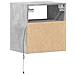 Mobile Tv A Parete Con Luci Led Grigio Cemento 41x31x45 Cm - Foto miniatura 4