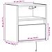 Mobile Tv A Parete Con Luci Led Grigio Cemento 41x31x45 Cm - Foto miniatura 8