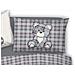 Copripiumino Sacco Piumone Pensieri Delicati 100% Cotone Orsetto Tartan Singolo Grigio - Foto miniatura 3