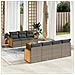 Set Divano da Giardino 8 pz con Cuscini Grigio in Polyrattan - Foto miniatura 8