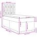 Giroletto a Molle con Materasso Grigio Chiaro100x200 cm Tessuto - Foto miniatura 2