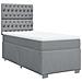 Giroletto a Molle con Materasso Grigio Chiaro100x200 cm Tessuto - Foto miniatura 9