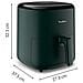 Friggitrice ad Aria Easy Fry Max EZ245320 Capacità 5 Litri 1500 Watt Colore Nero. Verde - Foto miniatura 4