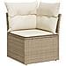 Set Divani da Giardino 11 pz con Cuscini Beige in Polyrattan - Foto miniatura 4