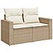 Set Divani da Giardino 11 pz con Cuscini Beige in Polyrattan - Foto miniatura 7