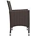 Set Pranzo da Giardino 5pz Polyrattan e Vetro Temperato Marrone - Foto miniatura 5