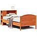 Letto Libreria senza Materasso Marrone Cera 100x200 cm in Pino - Foto miniatura 1