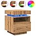Comodini con Luci LED 2pz Rovere Artigianale 40x39x48,5 cm - Foto miniatura 1