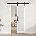 Porta Scorrevole  con Set di Ferramenta 'ORKDAL'Bianca 61x198.5 cm, Porta Interna  con Vetro 'ORKDAL'Bianca 61x198.5x4 cm - Foto miniatura 3