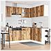 Set Mobili da Cucina 11 pz Kalmar Legno Vecchio in Truciolato - Foto miniatura 3