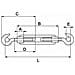Tenditore Acciaio 2 Ganci Ø 1/2"" L Min 327mm Confezione Da 5 Pezzi - Foto miniatura 2