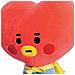 Peluche Mascotte Tata Baby In Poliestere Ultra Morbido Bt21, Blu / Rosso - Foto miniatura 5