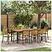 Set da Pranzo per Giardino 9 pcs Nero 190 x 90 x 75 cm - Foto miniatura 2