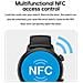 Smartwatch Argento Con Cinturino In Silicone Grigio - Bluetooth, Nfc E Monitoraggio Della Salute - Foto miniatura 4