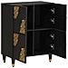Credenza con porta Nero 60 x 33 x 75 cm Legno di mango massello - Foto miniatura 2