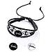 Bracciale In Pelle Nera Con Fibbia In Vetro Faith - Foto miniatura 2