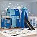 Struttura del letto loft per bambini Nero e Blu 90 x 190 cm - Foto miniatura 3