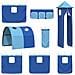 Struttura del letto loft per bambini Nero e Blu 90 x 190 cm - Foto miniatura 8