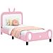 Struttura letto bambini con testata Rosa 80 x 200 cm PU - Foto miniatura 1